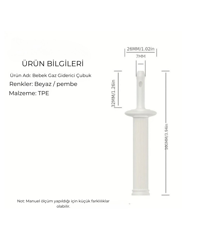 Bebekler için Gaz ve Kolik Rahatlatıcı aleti